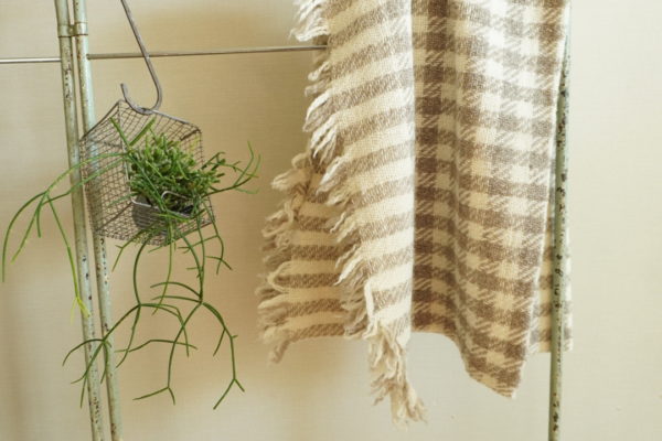 羽織り物 ギンガムチェック　ナチュラルライトグレー掲載